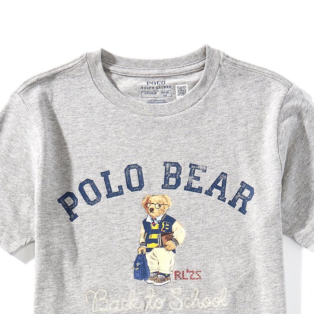 Детская футболка с коротким рукавом и круглым вырезом Polo Ralph Lauren с логотипом-буквой 323981178-001