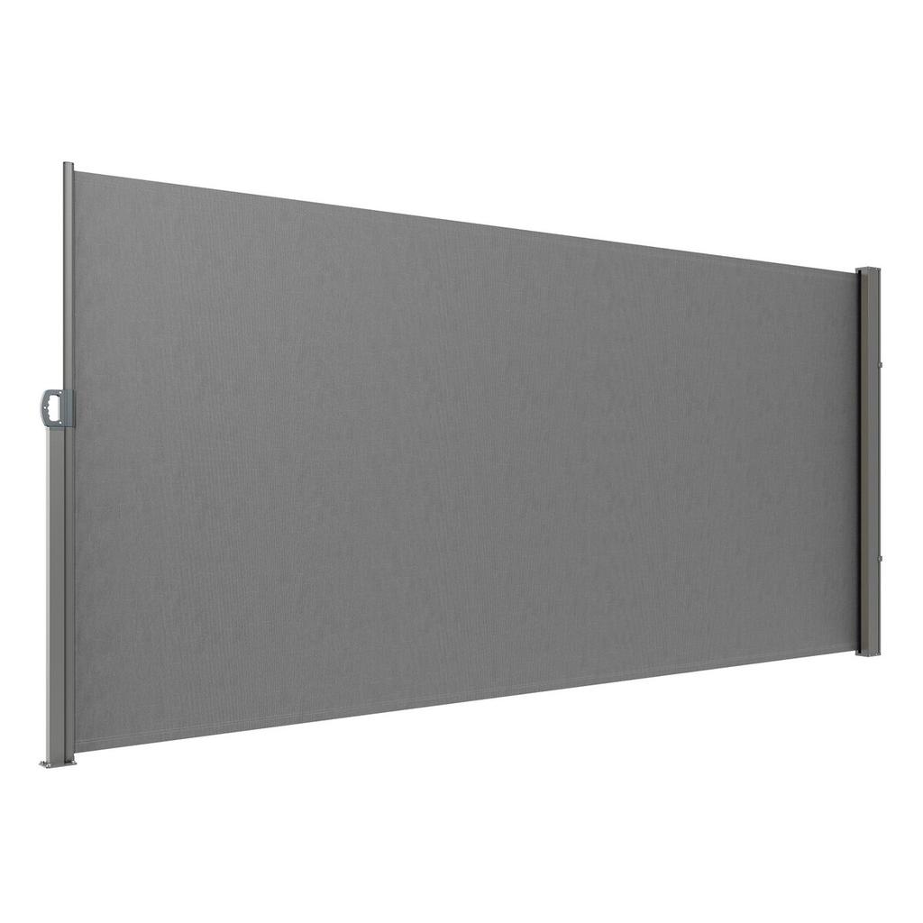 Retractable Side Awning, 79''x 118'' Outdoor Privacy Screen, 180g Polyester Water-proof Retractable Patio Screen, UV 30+ Room Divider Wind Screen for