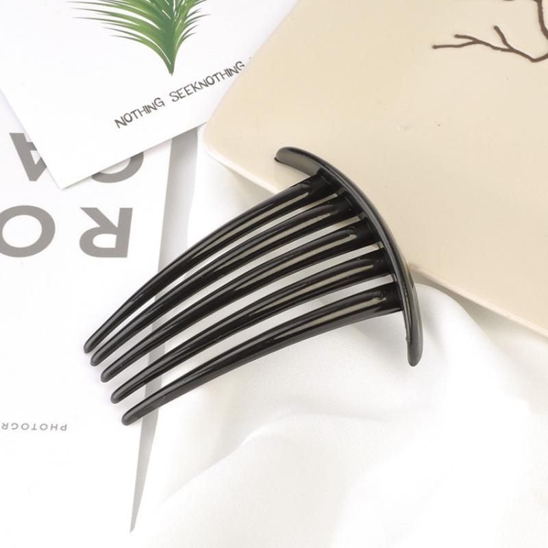 Simple Black Hair Combs for Woman 5/7 Teeth Plastic Hair Combs DIY Comb Material Semi-finished Products Hair Accessories