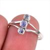 Натуральный камень Танзанит 925 Проба Стерлинговое Серебро Ювелирное Кольцо Размер 8 u2p29