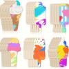 30 Pieces Unpainted Ice Cream Wood Cutouts Summer DIY Wood Cutouts for Crafts Ice Cream Wooden Decor Wood Ice Cream Ornament