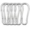 Loopunk Carabiner Link 304 Stainless Set of Snap Quick for Outdoor Key Spring Outdoor Rustproof Buckle, Steel, 6, Hooks, Links, Multifunctional,