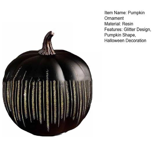 Хэллоуин Блестящее украшение тыква Мерцающая тыква Фигурка Полимерная статуэтка Скульптура