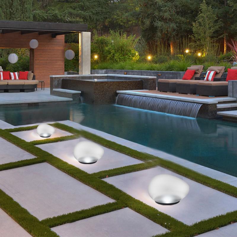 Уличный солнечный садовый светильник в виде гальки - Декоративный ландшафтный и ночной светильник