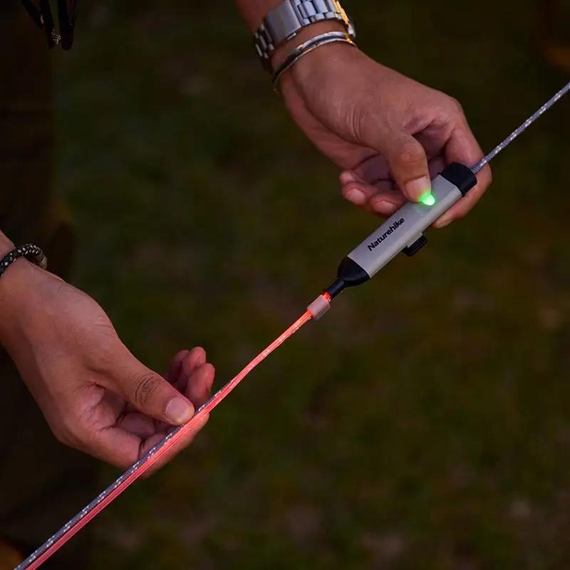 Naturehike Outdoor Camping Atmosphere Hanging Lamp Ground Nail Prompt Warning Tent Wind Rope Light
