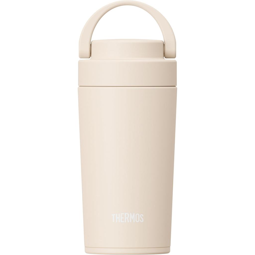 Thermos Vacuum Insulated Portable Tumbler with Carry IV Dishwasher-Safe Handle, 320ml, Ivory, JOV-321