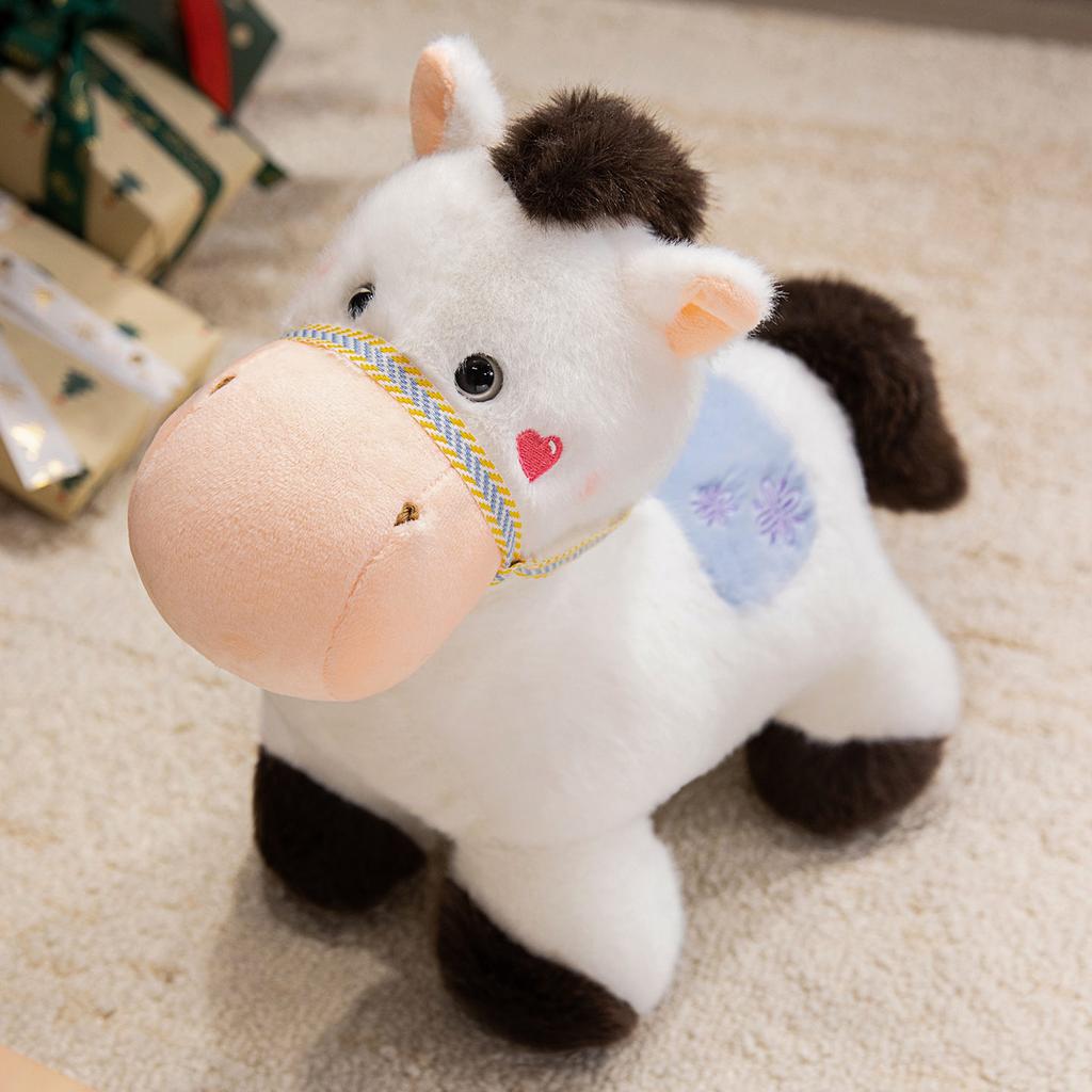 Cute Cute Pony Doll Plush Toy Brown Pony Doll Boy Soothing Rag Doll Birthday Gift