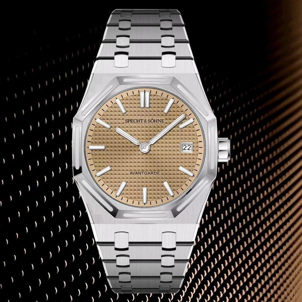 Дропшиппинг 2025 Самые продаваемые часы Specht & Söhne Salmon Мужские кварцевые спортивные часы Водонепроницаемость 50 м Ультратонкие наручные часы для мужчин