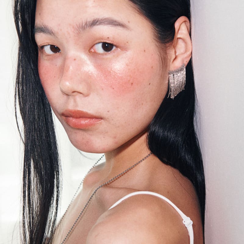 Серьги-шторки August Harmony с блестками / 2 цвета