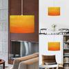 Подвесной светильник с вилкой Абстрактный оранжевый акварельный подвесной светильник с вилкой 16,4 фута Диммируемый выключатель Тканевый абажур Подвесной светильник для спальни