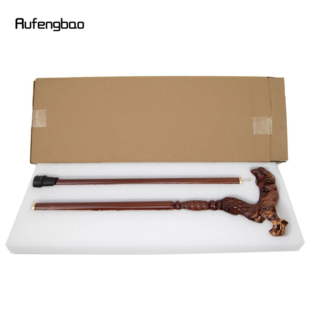 Лиса коричневая деревянная модная трость декоративная вампирская косплей вечеринка деревянная трость Хэллоуин булава палочка 93 см