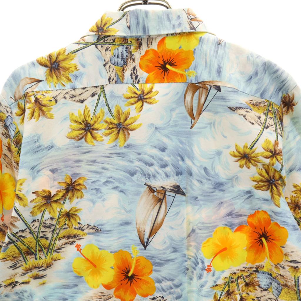 GOLD FISH 80s 90s Old Hawaiian Pattern Short Sleeve Aloha Shirt Men's Used