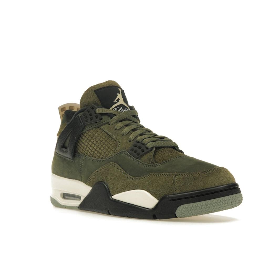 Air Jordan 4 Retro SE Craft Olive Men Sneakers Green Medium-Olive Pale-Vanilla FB9927-200