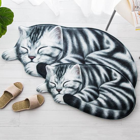 Входной коврик без запаха в форме животного, большой, добро пожаловать домой, кошка