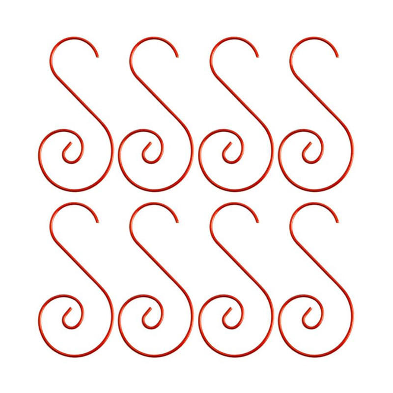 20 шт. Рождественский орнамент S-образный металлический крючок держатель подвеска для рождественской елки шары подвесные крючки новогодние принадлежности для украшения вечеринки