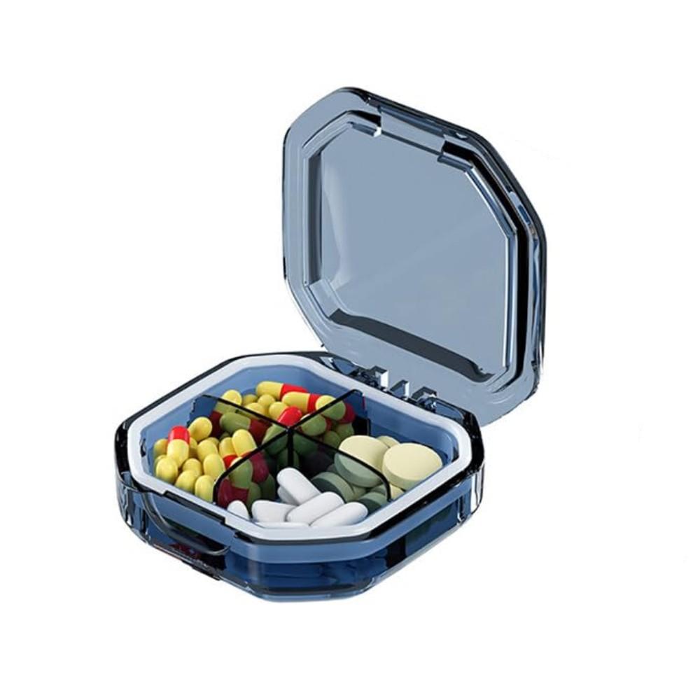 Pill Organizer Portable Travel Storage Box Mini Vitamin Pill Case Container For Purse And Pocket Tiny Clear Medicine Holder