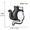 Ювелирные изделия Аксессуары Черно-белый значок-булавка с кошкой Брошь на лацкан Броши-булавки Эмалевая булавка-брошь с кошкой