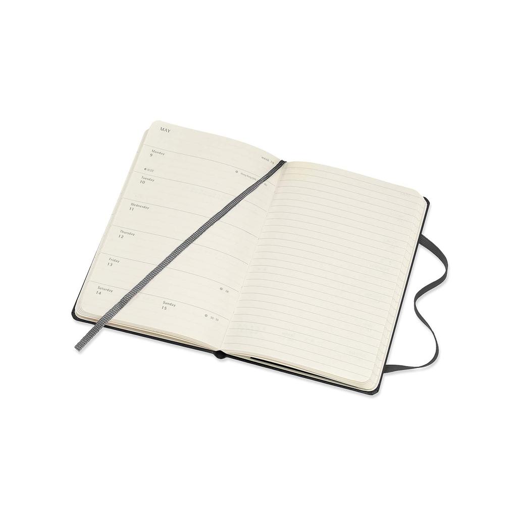 Moleskine 2022 Planner, 12-Month Weekly Diary, Hardcover, Pocket Size, Black, Starting In January, DHB12WN2Y22 (x 2)
