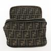 FENDI Folding vanity Pouch Zucca Brown Nylon canvas Women Used