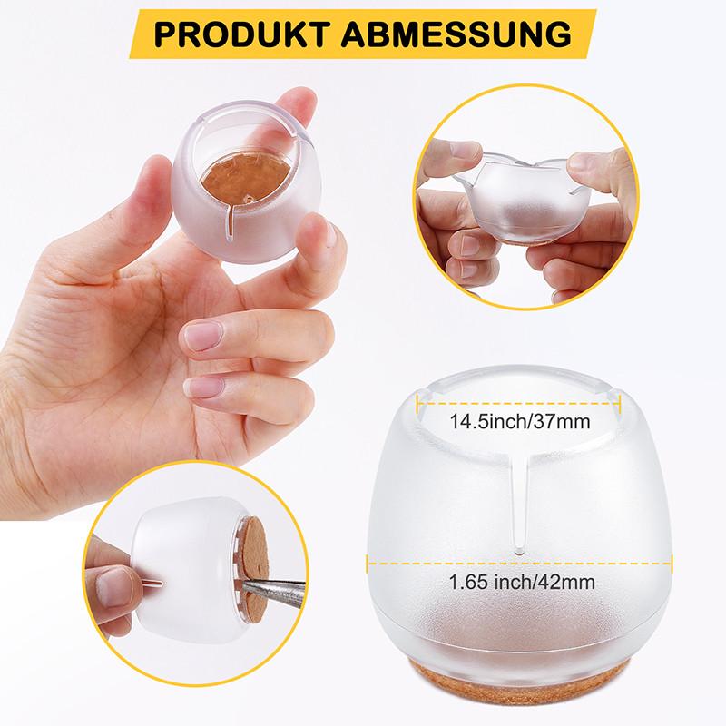 16 шт. силиконовых накладок на ножки столов и стульев, квадратные накладки, носки, противоскользящие накладки для защиты пола мебели