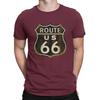 Famous Highway T Shirts Men's  100% Cotton Awesome T-Shirts Crew Neck Vintage 66 Route Tee Shirt Short Sleeve Clothing Gift Idea