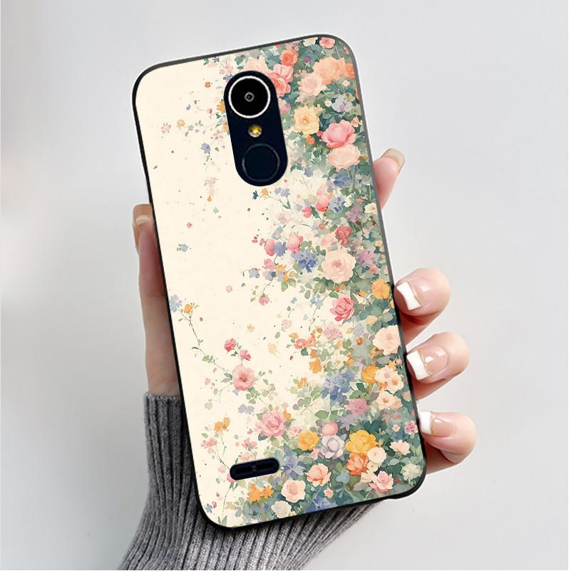 Чехол для LG K8 2017/LG K8 2018/LG K9 2018 Мягкий Силиконовый Черный Корпус для LG K10 2016/LG K10 2017 Чехол Милый Цветочный Мультяшный Чехол