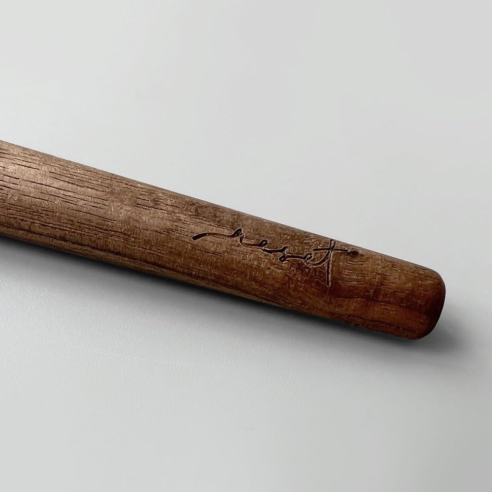 The Reset Coffee Mill Brush, Cleaning Brush with Natural (Pig) Bristles, Anti-Static, Wooden Handle, for Espresso Grinder Maintenance, Cleaning