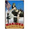 Military PinUp Girl Vintage Metal Tin Signs Sexy Army Lady Hot Woman Funny Wall Decor For Home Bar Pub Garage Coffee Man Cave