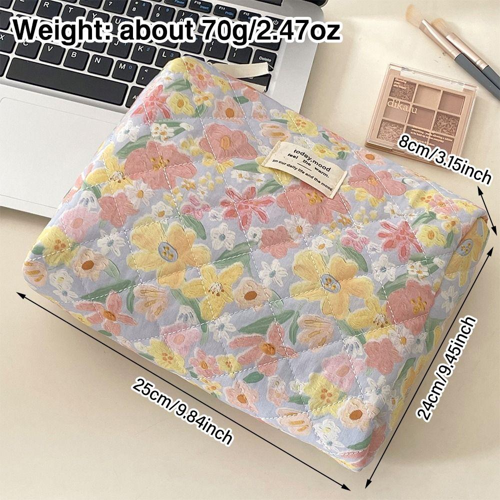 Large Floral Cosmetic Bag Coquette Organizer Bag Fashion Aesthetic Toiletry Bag  for Women Girls