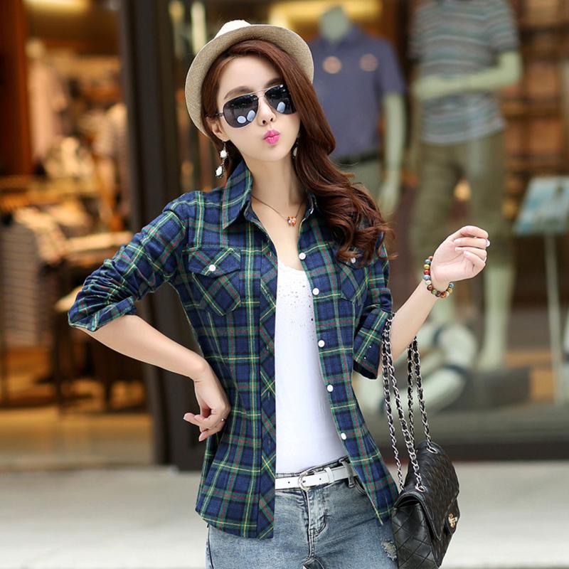 FEKEHA женские топы, Новое весеннее поступление 2024, клетчатая рубашка, женские повседневные блузки из 100% хлопка с длинными рукавами
