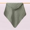 Pure Cotton Hooded Baby Swaddle Towel - Solid Color Gauze