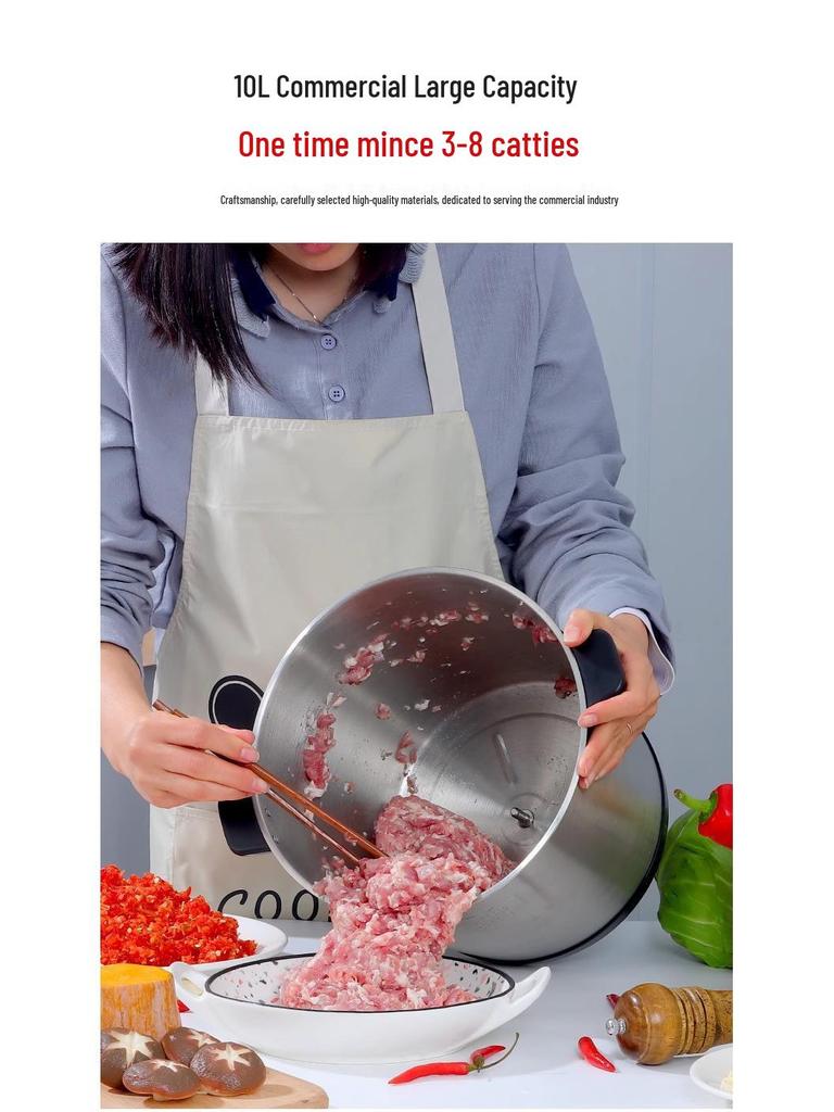 Мощная электрическая мясорубка и измельчитель овощей 1800 Вт с большой вместимостью