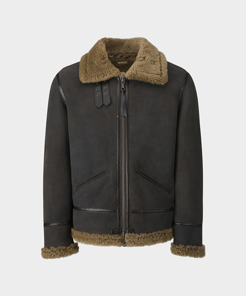 Brooks Brothers Shearling Bomber Jumper (Brown) (Bbojmm70594Ef)