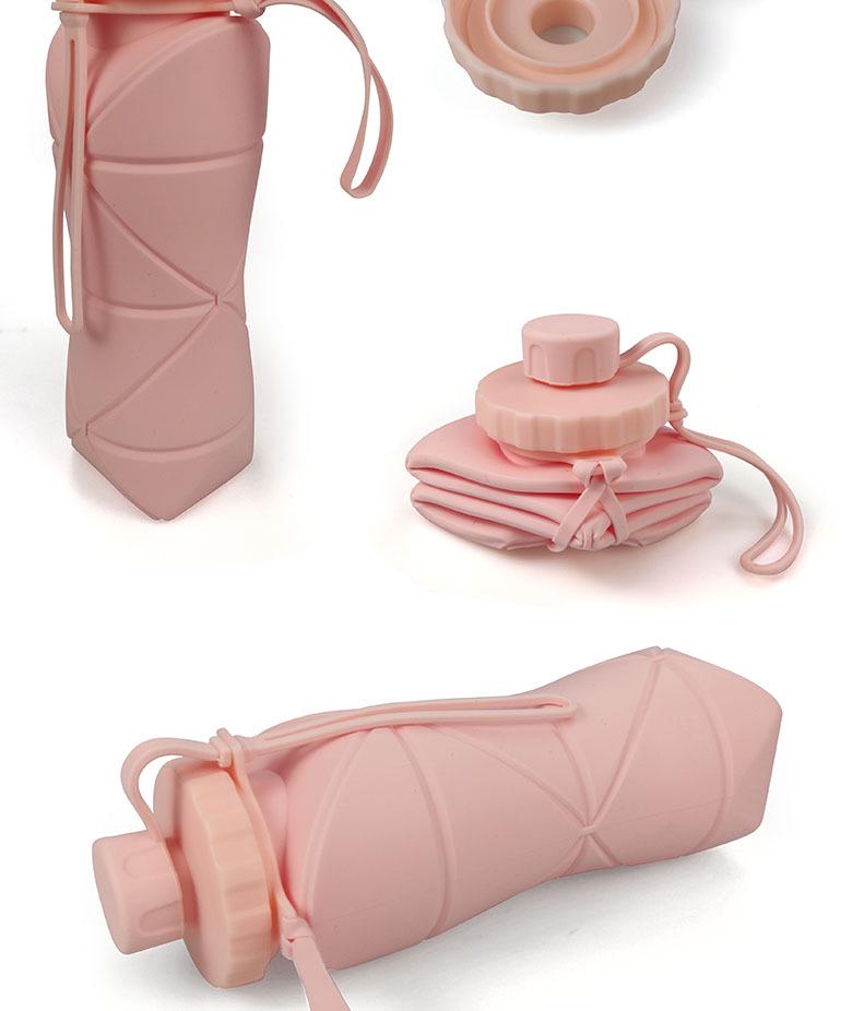 Складной силиконовый стакан для воды - Портативный дизайн «Бриллиант», Спортивная бутылка большой вместимости для велоспорта