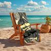 1PC Custom Name Music Instrument Collection Beach Towel Highly Absorbent And Sand-Resistant Towel for Swimming, Pool, Yoga, And Travel Lightweight