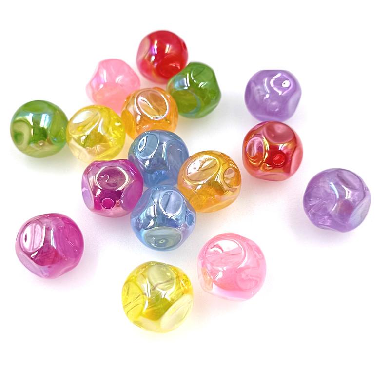 Креативные ювелирные материалы, модные круглые УФ-бусины для серег, браслетов, аксессуары ручной работы «сделай сам», креативные 5 шт., изготовление ожерелья в форме фантомного цвета