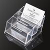 Desktop Office Business Card Holder Stand Clear Transparent Acrylic Counter Top Display Stand Desk Accessories