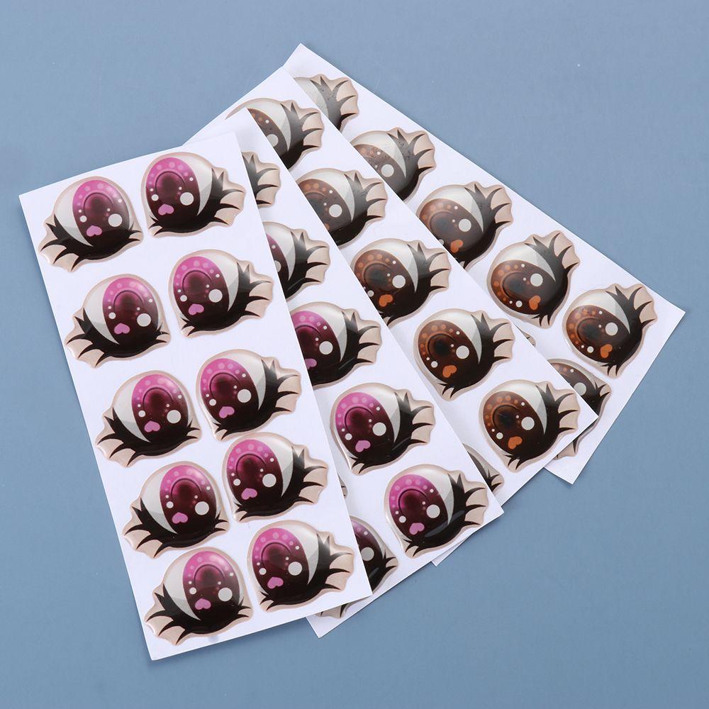 Anime Figurine Doll Cartoon Eyes Stickers Clay Decals Love Cute Sticker Face Organ Paster
