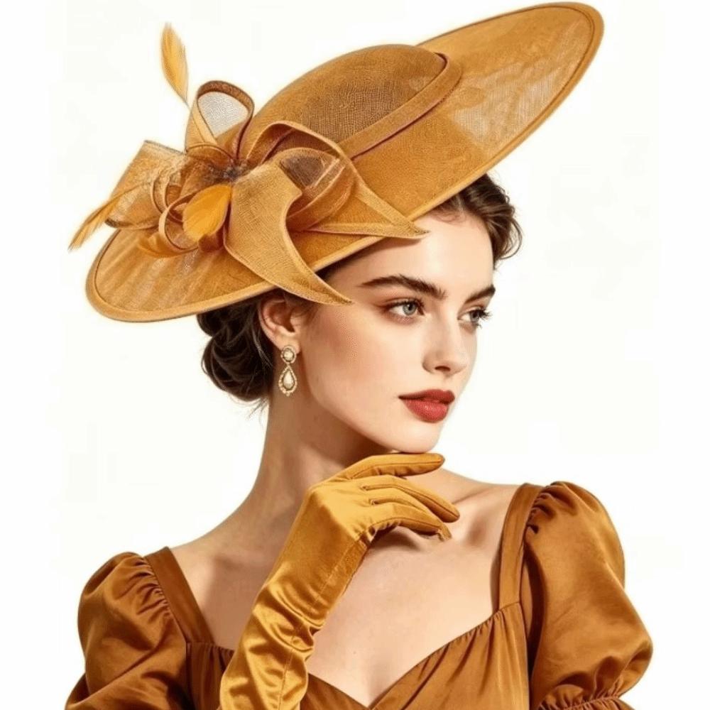 Exquisite Mesh Bow Headband French Vintage Kentucky Hat 1920s Hair Accessories Photography