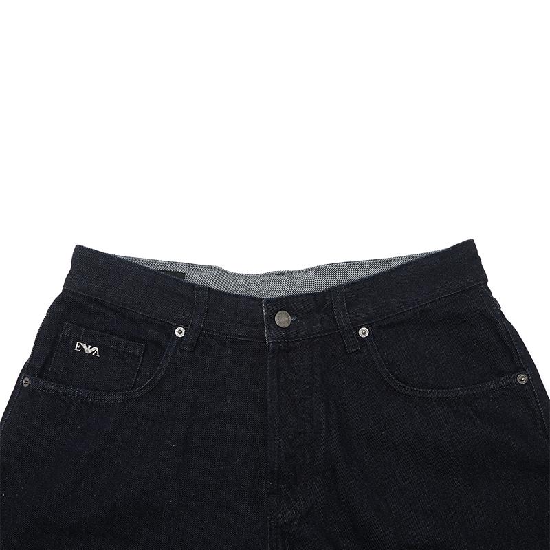 EMPORIO ARMANI Logo Plaque Denim Shorts EM001723-AF13269-MB001