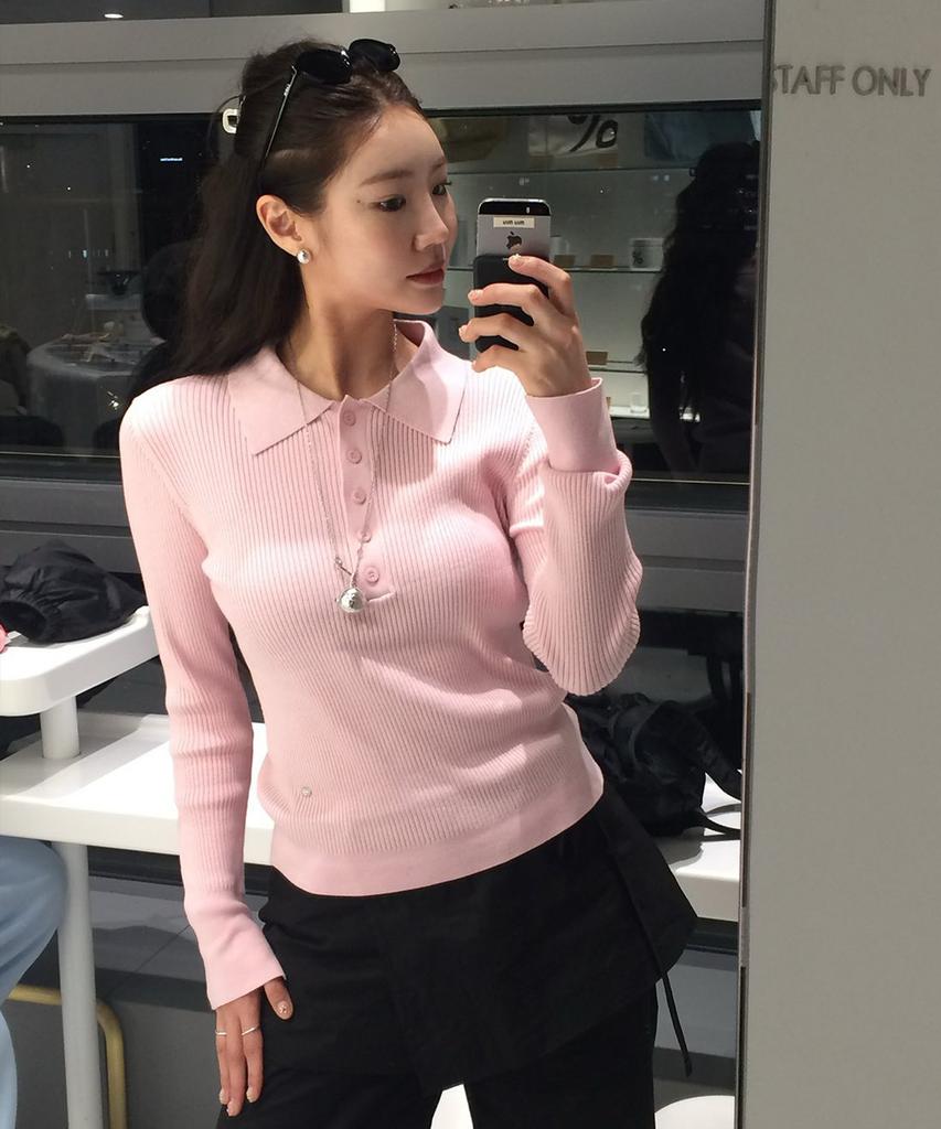 MIND BRIDGE WOMEN [W][Couture] Ribbed Collar Knit - 4 Colors
