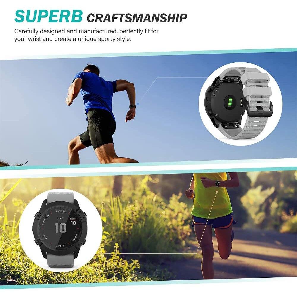 Ремешок для часов Garmin Fenix 3 5 5X 5S Plus 6 6X 6S Pro Quick Release 22 мм 26 мм силиконовый браслет для Forerunner 935 945
