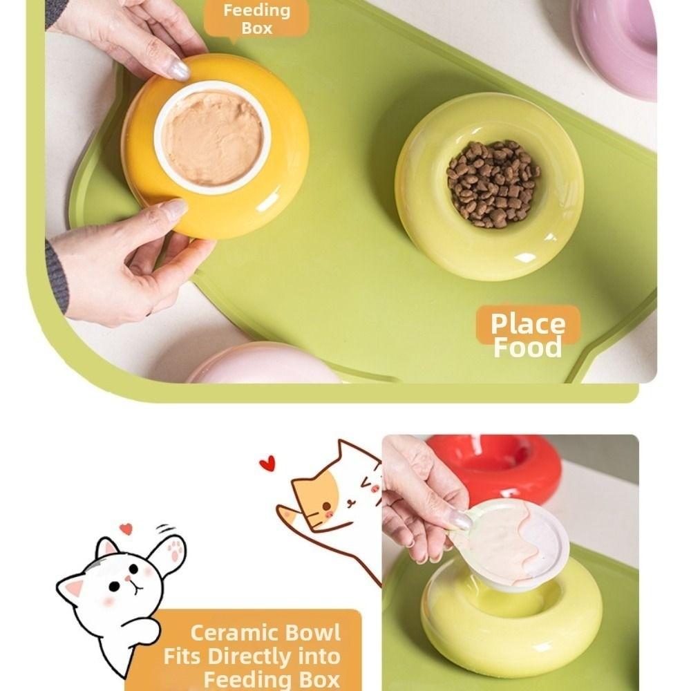 Anti Vomiting Pet Food Basin Anti Slip Pet Water Feeder Container Cat Food Water Bowl Pet Supplies