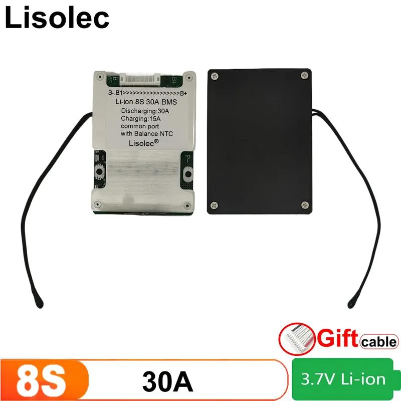 Литий-ионная 8S 29.6V 33.6V Плата защиты BMS 30A Заряд Разряд с Балансировкой Контролем Температуры для 18650 21700 Литиевой Батареи