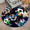 Soccer Ball Round Area Rug – Football Game Theme Carpet – Non-Slip Floor Mat for Living Room or Kids' Room, Washable Home Decor