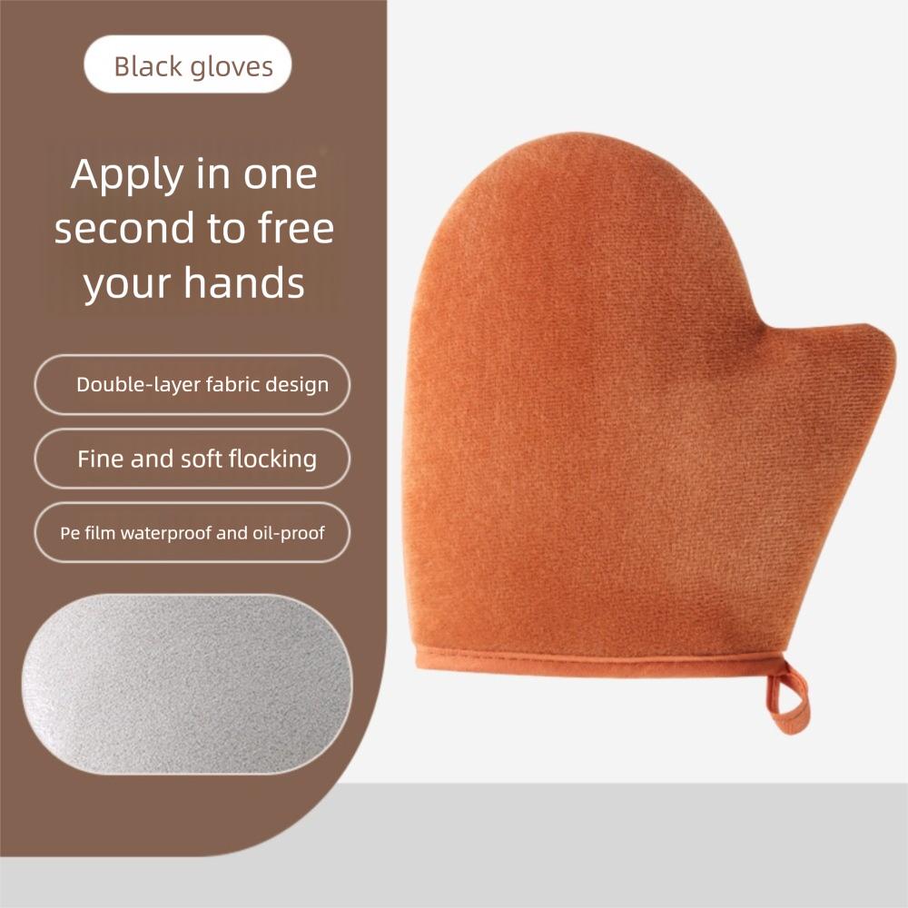 Makeup Applicator Body Lotion Glove Reusable Quick Dry Flocking Gloves Gifts Self-Tanning Mitt