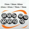 VW Volkswagen Car Wheel Center Hub Caps Cover 3D 4pcs 55mm 56mm 65mm 70mm for 4 5 6 7 Passat B5 B6 B7 Polo Touran CC accessories
