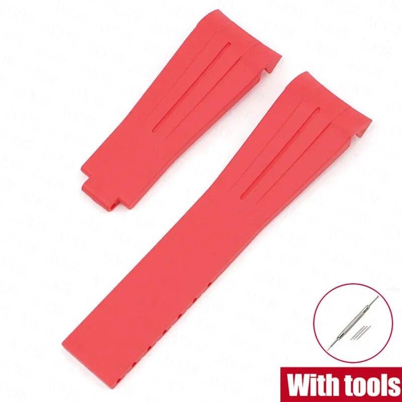 Резиновый ремешок для часов, подходит для Omega x Swatch Moonswatch, 20 мм, складная пряжка из нержавеющей стали для мужчин и женщин, изогнутый сменный ремешок для Rolex