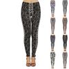Womens Snake Skin Leopard Print Prints Stretch Yoga Leggings Fitness Running Gym Sports Active Pants