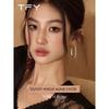 American Style Metal Wave Large Hoop Earrings, Simple and Elegant for Women, 2026 Super Popular, Unique, Beautiful, Exaggerated Plain Hoop Earrings